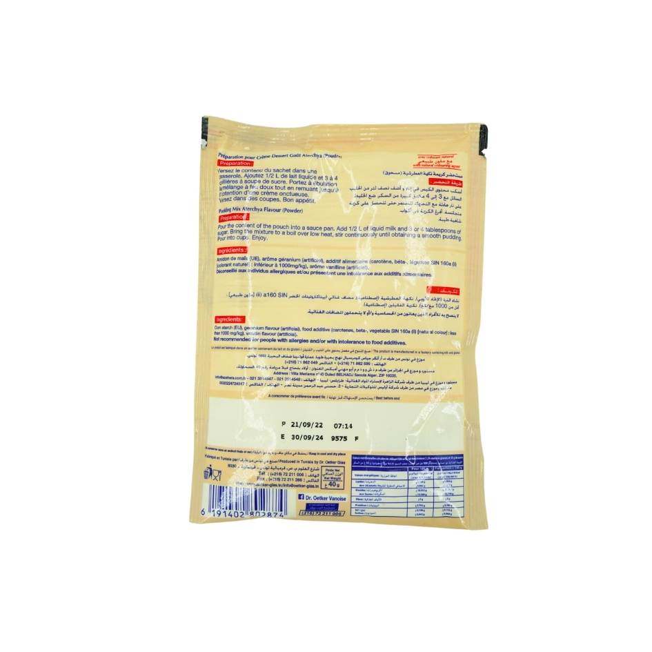 Préparation pour crème dessert goût aterchya Vanoise®