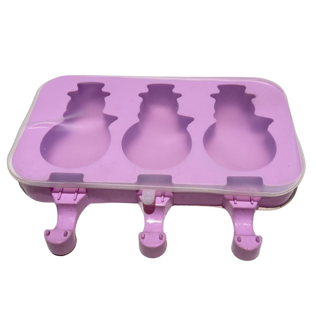 Moule à Glace Silicone 3 Pièces - Avec Couvercles Et 50 Bâtons - Pour Glaces Maison Type Magnum