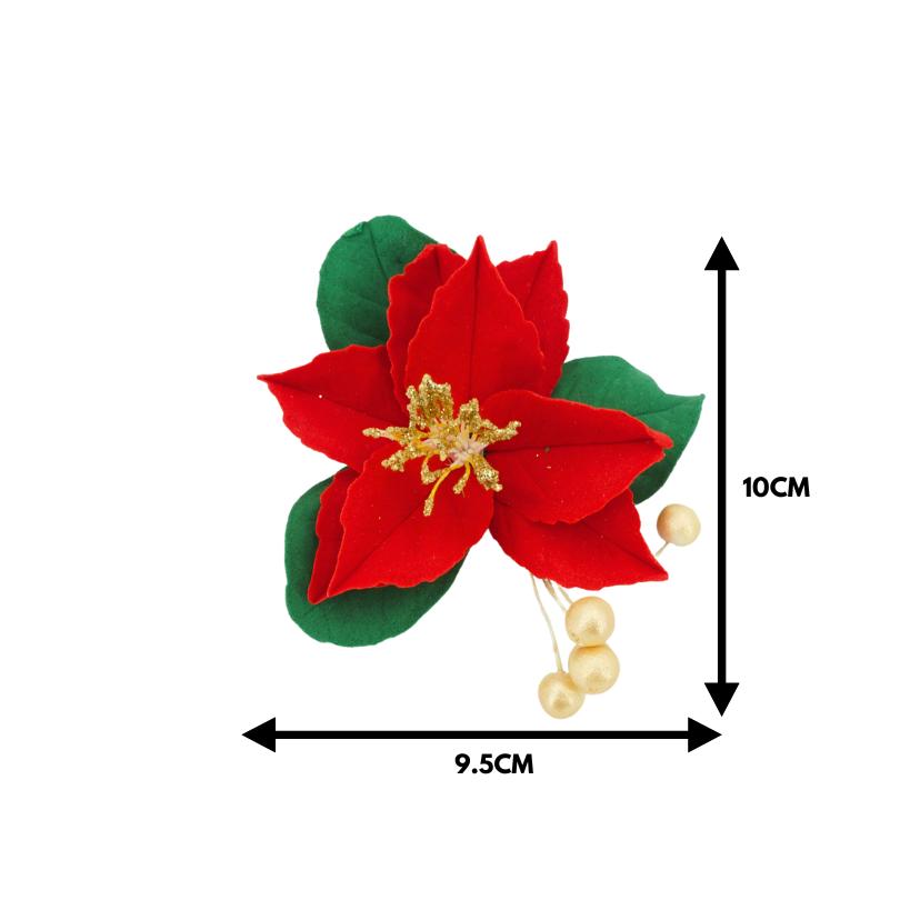 Fleurs "Fleur de noël " en sucre comestibles