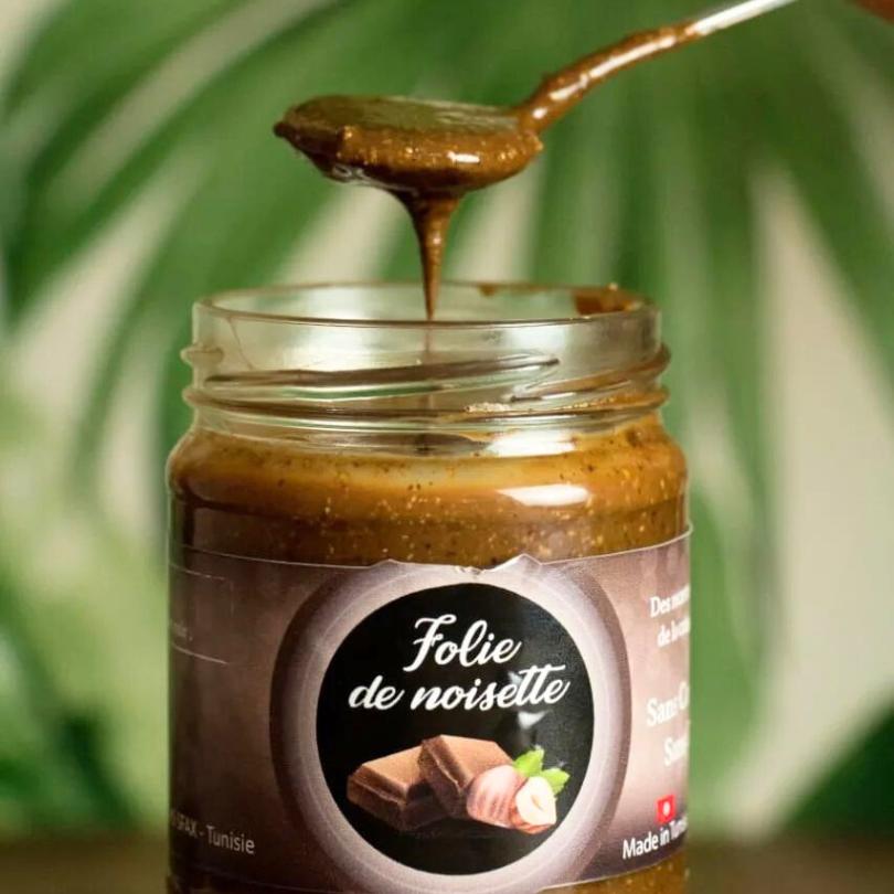 Folie de noisette, pâte à tartiner noisette