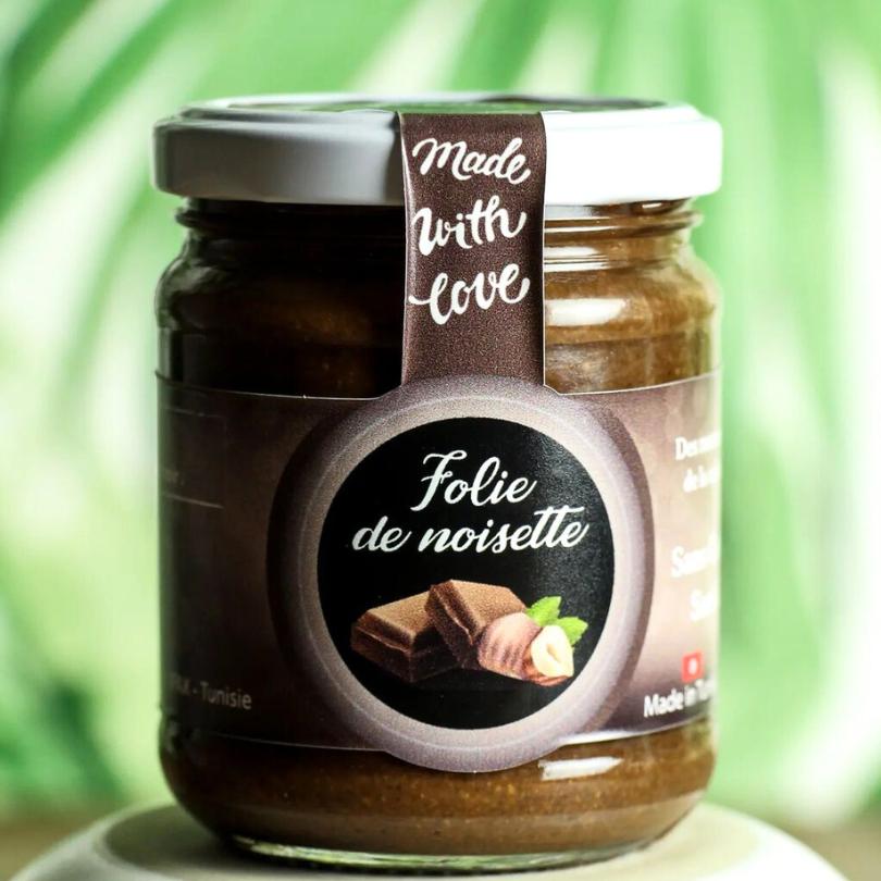 Folie de noisette, pâte à tartiner noisette