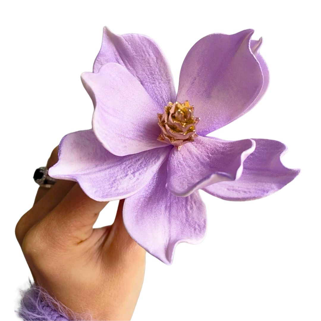 Fleurs en pâte à sucre Magnolia Violet