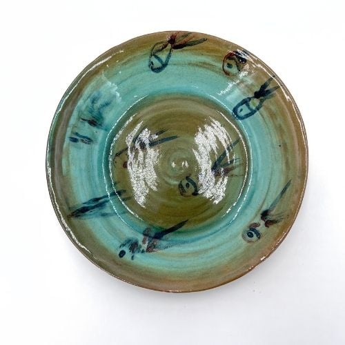 TRÈS ANCIENNE ASSIETTE 18 eme creuse céramique couleur grise et déco TRÈS ANCIENNE ASSIETTE 18 eme creuse céramique couleur grise et déco