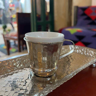 Service à Café en Cuivre Ciselé