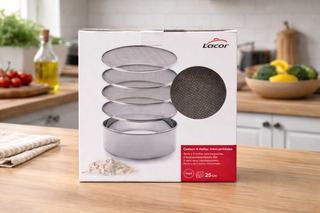 Set de Tamis Interchangeables Lacor en Acier Inoxydable – 4 Mailles – Ø 25 cm