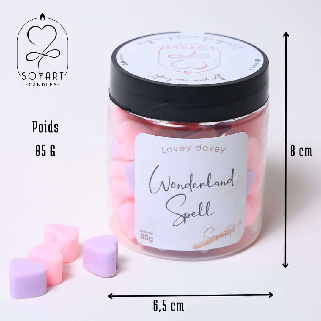 Minis fondants parfumés petit cœur "Wonderland spell"