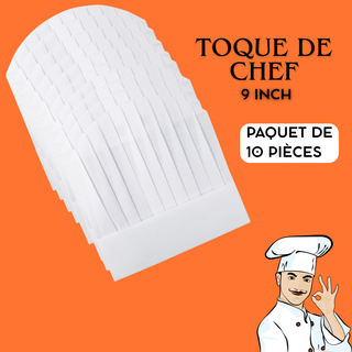 Toque de Chef Blanche Prestige – 9 Inch