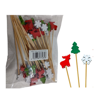 Piques en Bambou de Noël