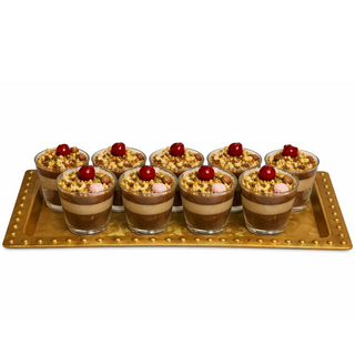 Plateau de Service Rectangulaire Doré