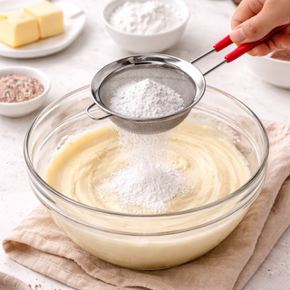 Tamis De Cuisine En Acier Inoxydable Avec Manche Rouge