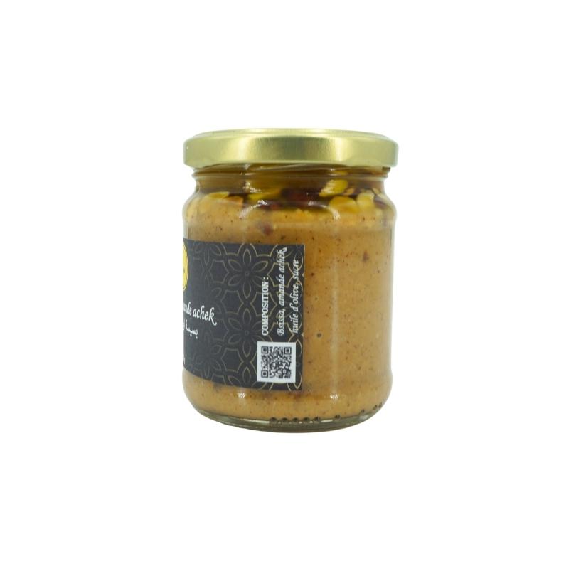 Bsissa amande achek mélanger à l'huile d'olive, pâte à tartiner 200 g